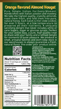 Alternative view of Soft Orange Torrone